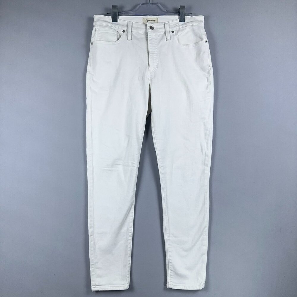 Madewell Jeans Womens Size 31T Mid-Rise Skinny Cropped Stretch Light Wash White